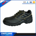 Sapatos de segurança de biqueira de aço preto Ufa026